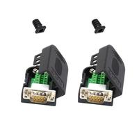 Thewasc 2Piece DB9pin Terminal Block Adapter DB9pin Adapters For RS485 RS422 Connection Solderless Set Tax Control Machine Connector