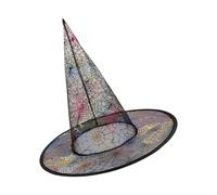 Thewasc 5Pcs Halloween Witch Hat 33cm High Adjustable Wizard Costume Accessories For Women Men Kid Cosplay