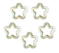 Thewasc 5Pieces Unique Acrylic Spacer Beads Candy Color Star Pendant with Hole Earring Keychain Charm Bead Craft Jewelry Star Bead Jewelry Findings