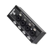 Thewasc 6.5mm 3Pin Balanced Sound Splitter 1 Input 4 Output Sound Splitter Box Distribution For Studio Conference Noise Isolation