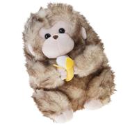 Thewasc Adorkable Sweet Golden Monkey Doll Stuffed Toy Hugging Doll Cotton Filled Loneliness Comfort Toy for Girl Toddler Kid Room Baby Shower Monkey