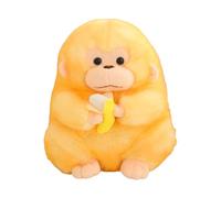 Thewasc Adorkable Sweet Golden Monkey Doll Stuffed Toy Hugging Doll Cotton Filled Loneliness Comfort Toy for Girl Toddler Kid Room Baby Shower Monkey