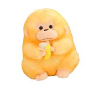 Thewasc Adorkable Sweet Golden Monkey Doll Stuffed Toy Hugging Doll Cotton Filled Loneliness Comfort Toy for Girl Toddler Kid Room Baby Shower Monkey