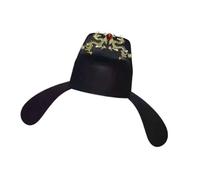 Thewasc Ancient Official Cap Soft Comfortable Foldable Design Traditional Chinese Styles Flying Fish Hat For Cosplay Event Black Gauze Hat Historical Accessory