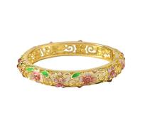 Thewasc Artistic Ethnic Enameled Clovers Alloy Featuring Drip Oil Craftsmanship Symbolizing Luck Love and Hope Drip Oil Craftsmanship Symbolizing Luck Love and Hope