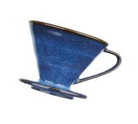 Thewasc Blue Glazed Ceramic Coffee Filter Cup, Handcrafted Design for Precise Brewing Control Elegant Manual Coffee Brewing Accessories