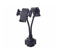 Thewasc Car Mount Smartphone Stand Rotation Height Adjustable Double Cup Holder Cellphone Cradle
