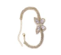 Thewasc Elegant Butterfly Cubic Zirconia Bangle Korean Inspire Designs Copper Jewelry For Women Daily Wear Versatile Stylish Women's Accessory