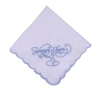 Thewasc Elegant Cotton Embroidery Handkerchief Classical White Square Kerchiefs For Weddings Gifts Packing 28x28cm Happy Tears Embroidered Handkerchief