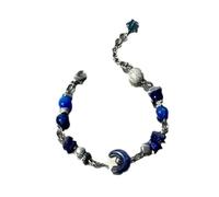 Thewasc Fashion Star Blue Bead Charm Bracelets Elegant Wristband Handmade Adjustable Bangle Wristwear Jewelry for Women Girls Star Charm Unique Jewelry