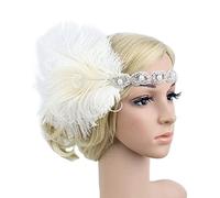 Thewasc Feather Headpiece Woman Carnivals Gatsbys Headpiece Masquerade Mardi Gras Flapper Headband Feather For Dance