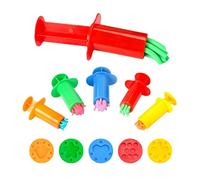 Thewasc For Creative 5 Pcs Plasticine Squeeze Set Clay Dough Model Tool Toy Assorted Design Dough Extruders Set Making Playd