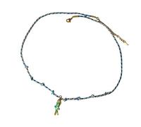 Thewasc Handwoven Rope Fish Pendant Necklace With Corrosion-Resistant Steel Chain Adjustable Beach Jewelry Present For Daily Wear Stainless Steel Fish Jewelry