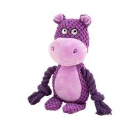 Thewasc Interactive Plush Dog Toy with Squeaky Cotton Rope for Teeth and Pet Anxieties Reliefs Tugs Toy