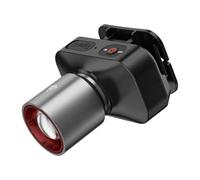 Thewasc IPX4 Waterproof Headlight Comfort Fit Easy Operations Alloy Texture Suitable for Speleology Night Cycling Rechargeable Headlamp Outdoor