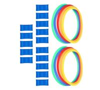 Thewasc Kids Hopscotching Hoop Game Motor Skill Training Equipment With Connectors And 10PCS Rings For School Sport Activity Children Body Coordination Toy