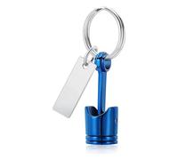 Thewasc Metal Piston Keychain Pet Memorial Jewelry Creative Ashes Holder Mechanical Design Cremation Metal Pet Memorial Keyring