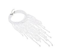 Thewasc Oxidation Resistant Faux Pearls Layering Necklace Adjustable Collarbone Chain For Evening Gowns And Office Attire Elegant Layering Fringe Jewelry