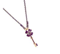 Thewasc Playful Multicolor Leaf Heart Charm Necklace Featuring Dopamine Color Palette Styles For Casual Or Formal Outfits Hand Painted Clovers Charm Everyday Jewelry