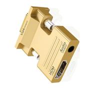 Thewasc Portable HDTV To VGA Converters 1080P With 3.5mm Port For Traveling And Business Trip HDMIs-VGA Adapter
