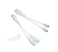 Thewasc Power Over Ethernet Splitter Networking Cabling Connector RJ45 Connector For Security Camera Install Double Purpose Power Over Ethernet Separator