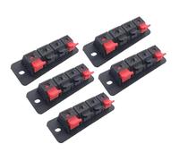 Thewasc Quick Connection Auditory Terminals Breadboard Clips 4Pin Spring Loads Connectors For Loudspeaker LED Lamp Testing Professional Auditory Wiring Clip