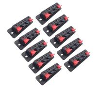 Thewasc Quick Connection Auditory Terminals Breadboard Clips 4Pin Spring Loads Connectors For Loudspeaker LED Lamp Testing Professional Auditory Wiring Clip