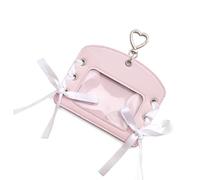 Thewasc Retro Styles Bows Fastening Card Case Practical PU Photocard Holder Multiple Slots Secure Storage for Everyday Use Holder for Daily Commute