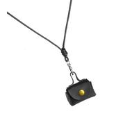 Thewasc Retro Styles Hanging Neck Bag Pendant Necklace with Leather Materials for Earphones and Coin Portable and Sturdy Women ' s Fashion Jewelry