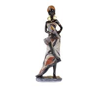 Thewasc Retro Styles Tribal Women Statue African Lady Figurine Ornament Resins Collections Art For Living Room Desktop