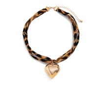 Thewasc Reusable Coral Print Cotton Cord Chokers Natural Styles Statement Pieces For Environmental Fashion Lovers Outfits Leopard Print Cotton Fabric Necklace