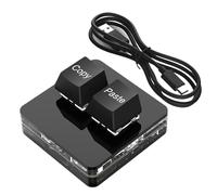 Thewasc Small Keyboard Macropad 2Keys Customizable Color Backlighting Switches Programming For ESports Game Tablet Photoshops