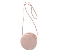 Thewasc Solid Color Handwoven Bag Round Shoulder Bag Crossbody Bags For Women Girl Straw Woven Large Capacity Beach Natural Fiber