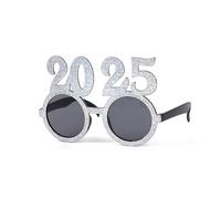 Thewasc Stylish 2025 New Year Celebration Glasses Snowmans Glasses Costume Glasses Christmas Party Accessories