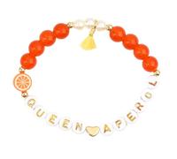 Thewasc Summers Apero Party Bracelets Citrus Junos White Gold Beads Adjustable Wristband Includes Gift Card Golden & White Beaded
