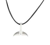 Thewasc Trendy Marine Life Pendant Necklace Whale Mermaids Dolphin Clavicle Chain Stainless Steel Jewelry Sea Lovers Whale Tail Conservation Necklace