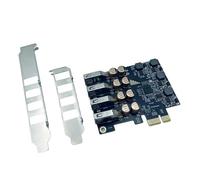 Thewasc USB 3.2 PCIE Expansion Card 4 Port 4Pin Adapter Card 5Gbps Data Transfer For Desktop PCIe To Adapter