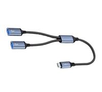 Thewasc USB C Expander Cable 2/3 Port Aluminum Adapter Data Sync For Keyboards Hard Drives Printers USB C ADAPTER With Charging And Data Transfer