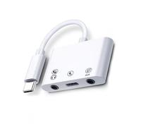 Thewasc USB C Sound Adapter With Type C 3.5mm Auxs Headphone And Charging Function For Devices