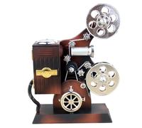 Thewasc Wind Up Music Box,Movie Projector Clockworks Mechanism Musical Box Birthday Gift Table Ornament for Home Decors Hand Cranked Music Box Projector Vintage Film Themed Musical Wedding Christmas