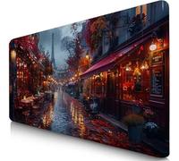 TheWay Mouse Mat 520x250x3mm XXL Gaming Mouse Pad City Desk Mat, Table Mats with Non-Slip, Soft Smooth Surface, Stitched Edges Desk Pad, Waterproof Fabric, Durable, Office Accessories, Gifts F0-434