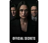 TheWeiPoster Official Secrets (2019) Movie Vintage Tin Sign Wall Art Decor for Home, Living Room, Kitchen, Garden, Bedroom, Office, Hotel, Cafe And Pub Decoration