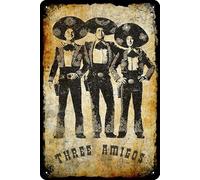 TheWeiPoster ¡Three Amigos! (1986) Movie Vintage Tin Sign Wall Art Decor for Home, Living Room, Kitchen, Garden, Bedroom, Office, Hotel, Cafe And Pub Decoration