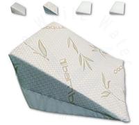 TheWhiteWater Limited Bamboo Wedge Pillow 100% Real Viscoelastic Pure Foam Bamboo Hypoallergenic Triangle Cushion - Bamboo Wedge Pillow 50 X 45 X 20.35