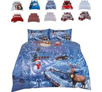 TheWhiteWater Limited Christmas Festive-Season Duvet Set 3D Print Polycotton Bedding Set
