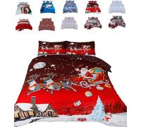 TheWhiteWater Limited Christmas Greeting Duvet Set 3D Print Polycotton Bedding Set