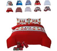TheWhiteWater Limited Christmas Magical Gnome A Mythological Creature Duvet Set 3D Print Polycotton Bedding Set
