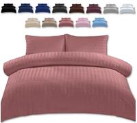 TheWhiteWater Limited Duvet Cover Set Seersucker Single/double/king/super King Bedding Set - Duvet Cover + Matching Pillowcase - Dusky Pink