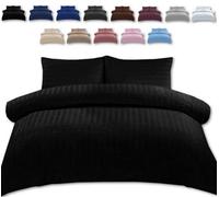 TheWhiteWater Limited Duvet Cover Set Seersucker Single/double/king/super King Bedding Set - Duvet Cover + Matching Pillowcase - Black
