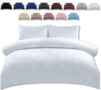 TheWhiteWater Limited Duvet Cover Set Seersucker Single/double/king/super King Bedding Set - Duvet Cover + Matching Pillowcase - White